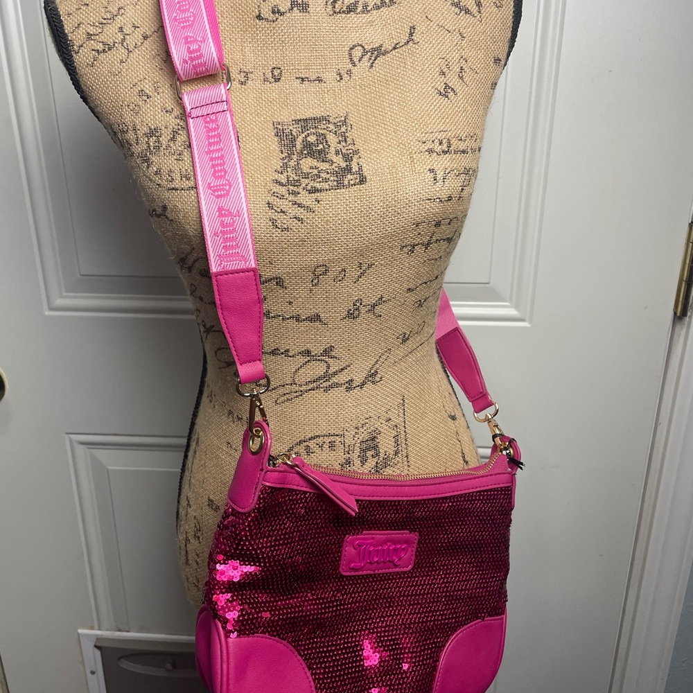 Juicy Couture Fuchsia Sequin Shoulder Bag